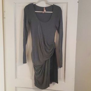 MOB WIFE VIBES! Bailey 44 knit + faux leather mini dress [medium]